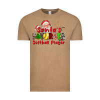 Santas Favorite Softball Player Vintage Tee | Teevron