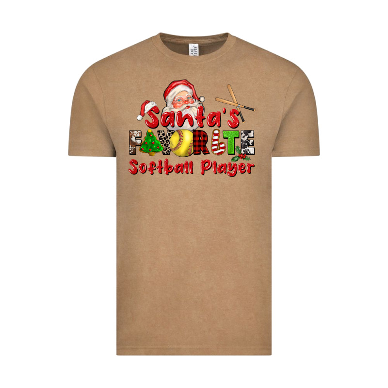 Santas Favorite Softball Player Vintage Tee by CowGirlArtShop | Teevron