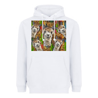 White alpaca Heavyweight Hoodie - BarkalooDesign