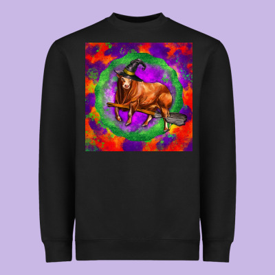 Halloween Red Angus Bull Heavyweight Sweatshirt Designed By Lillyallendesigns