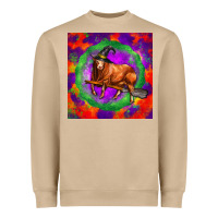 Mushroom halloween red angus bull Heavyweight Sweatshirt - LillyAllenDesigns