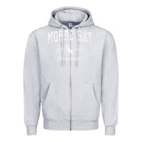 Heather Grey Morro Bay California CA Vintage Athletic Sports Design Zipper Hoodie - longCreatives