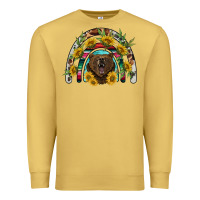 Antique Gold bear rainbow Premium Sweatshirt - BarkalooDesign