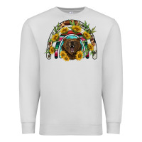 Dove Grey bear rainbow Premium Sweatshirt - BarkalooDesign