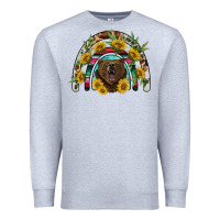 Heather Grey bear rainbow Premium Sweatshirt - BarkalooDesign