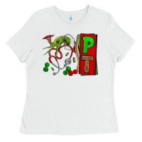 White Christmas Character Nurse Ladies Tee - NancyCooperArtShop