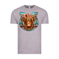 Vintage Zinc highland cow serape floral headband horseshoe Vintage Tee - Jasminsmagicworld