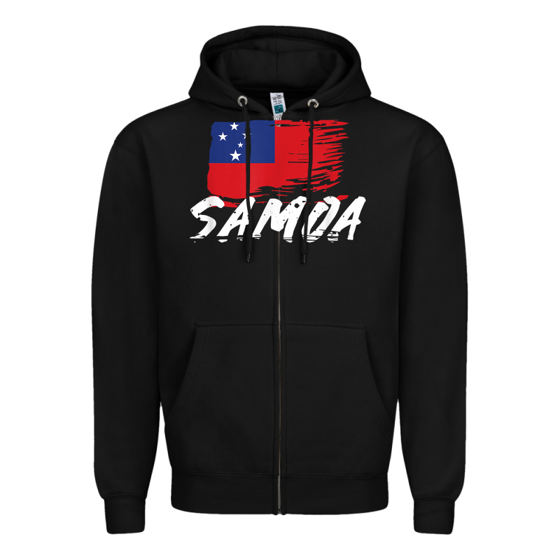 Samoan Gifts   Somoan Flag T Shirt Zipper Hoodie by longCreatives | Teevron