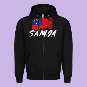 Samoan Gifts   Somoan Flag T Shirt Zipper Hoodie Designed By Longcreatives