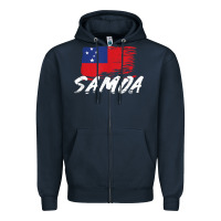 Navy samoan gifts   somoan flag t shirt Zipper Hoodie - longCreatives