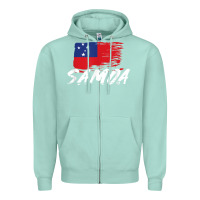 Seafoam samoan gifts   somoan flag t shirt Zipper Hoodie - longCreatives