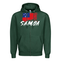 Sports Green samoan gifts   somoan flag t shirt Zipper Hoodie - longCreatives