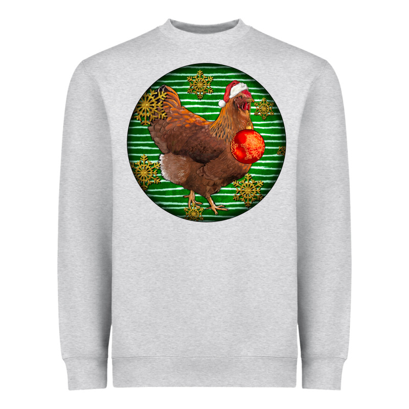 New Hampshire Red Chicken Christmas Heavyweight Sweatshirt by LillyAllenDesigns | Teevron