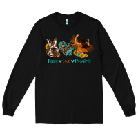 Black peace love cowgirls Long Sleeve Tee - OliviaCreatesArt