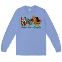Colony Blue peace love cowgirls Long Sleeve Tee - OliviaCreatesArt