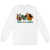 White peace love cowgirls Long Sleeve Tee - OliviaCreatesArt