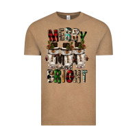 Vintage Coffee merry and bright Vintage Tee - CowGirlArtShop