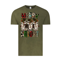 Vintage Olive merry and bright Vintage Tee - CowGirlArtShop
