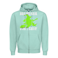 Seafoam witches saying broom hair dont care halloween camper joke Zipper Hoodie - longCreatives