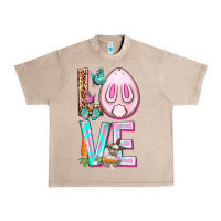 French Oak Love Rabbit Easter Day Urban Heavy Tee - HowdyJamesFarm