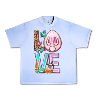 Grape Ice Love Rabbit Easter Day Urban Heavy Tee - HowdyJamesFarm
