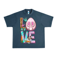 Midnight Navy Love Rabbit Easter Day Urban Heavy Tee - HowdyJamesFarm