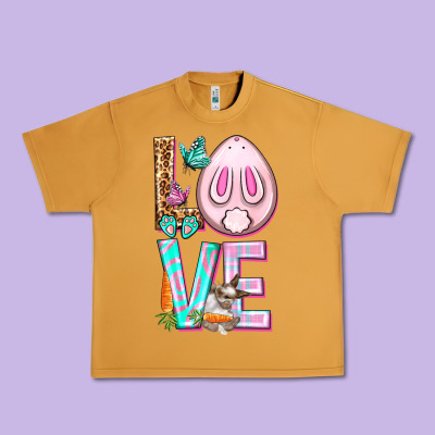 Love Rabbit Easter Day Urban Heavy Tee Designed By Howdyjamesfarm