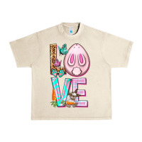 Sandshell Love Rabbit Easter Day Urban Heavy Tee - HowdyJamesFarm