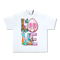 White Love Rabbit Easter Day Urban Heavy Tee - HowdyJamesFarm