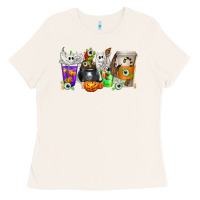 Bone Halloween Coffee Cups Ladies Tee - texasbilliewilder