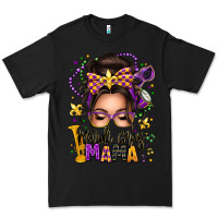 Black mardi gras mama messy bun Premium Tee - texasbilliewilder