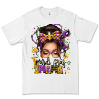 White mardi gras mama messy bun Premium Tee - texasbilliewilder