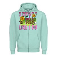 Seafoam it takes a lot of a lot of balls to golf like i do Zipper Hoodie - Artiststas