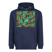 Navy camel leopard Heavyweight Hoodie - BarkalooDesign