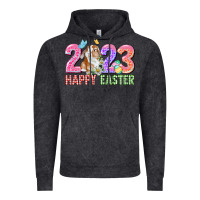 Vintage Black 2023 Happy Easter Vintage Hoodie - CowGirlArtShop
