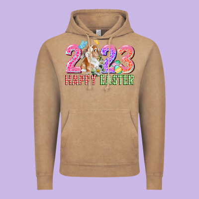 2023 Happy Easter Vintage Hoodie Designed By Cowgirlartshop