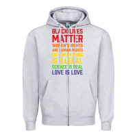 Heather Grey Black Lives Matter List Zipper Hoodie - longCreatives