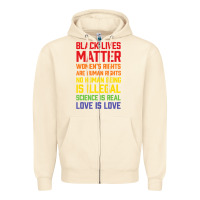 Sandshell Black Lives Matter List Zipper Hoodie - longCreatives