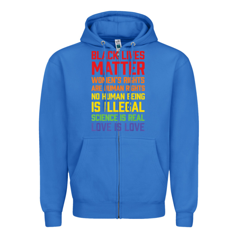 Black Lives Matter List Zipper Hoodie by longCreatives | Teevron