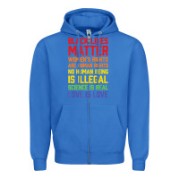 True Royal Black Lives Matter List Zipper Hoodie - longCreatives