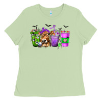 Matcha Coffee Cups with Cow and Halloween Ladies Tee - texasbilliewilder