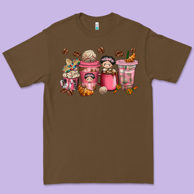 Cafecito Y Chisme Coffee Cups Premium Tee Designed By Texasbilliewilder
