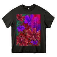 Asphalt floral pattern Heavy Core Tee - JahusDesignShop