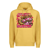Antique Gold Howdy Valentine Premium Hoodie - CowhideDigitalArt