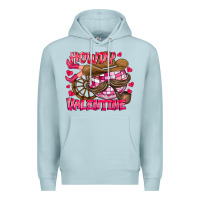 Blue Mist Howdy Valentine Premium Hoodie - CowhideDigitalArt