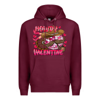 Burgundy Howdy Valentine Premium Hoodie - CowhideDigitalArt