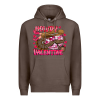 Coffee Howdy Valentine Premium Hoodie - CowhideDigitalArt