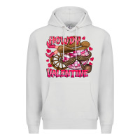 Dove Grey Howdy Valentine Premium Hoodie - CowhideDigitalArt