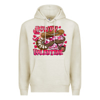 Oatmeal Heather Howdy Valentine Premium Hoodie - CowhideDigitalArt