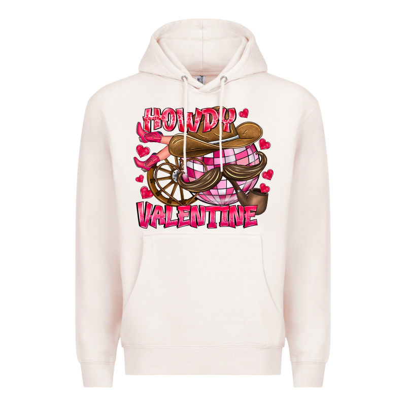 Howdy Valentine Premium Hoodie by CowhideDigitalArt | Teevron